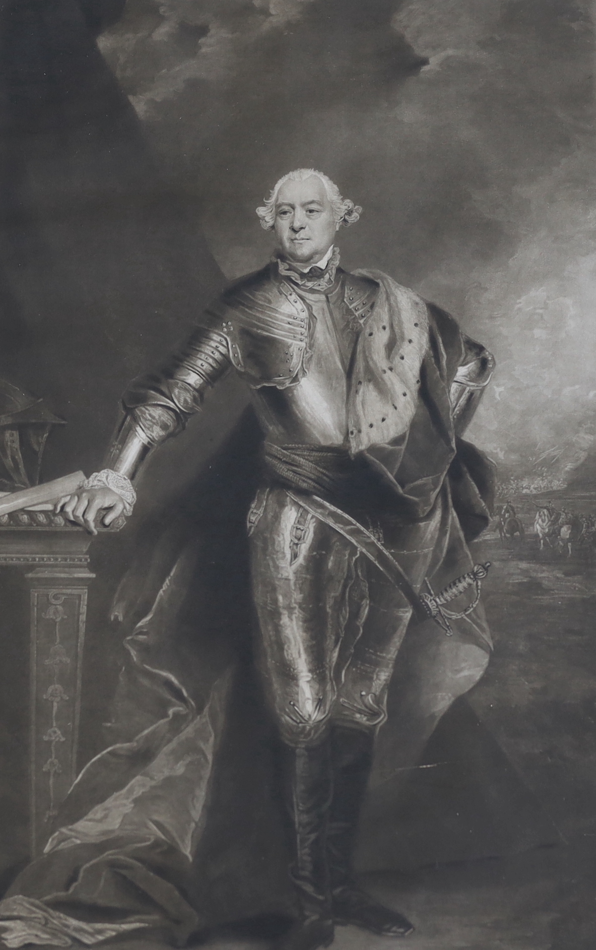 Charles Turner after Sir Joshua Reynolds, mezzotint, 'The Most Noble George Markie Townshend', published by Charles Turner, 1807, visible sheet 68.5 x 42cm